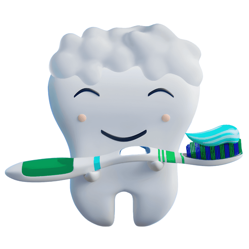 Friendly tooth mascot